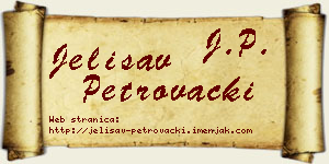 Jelisav Petrovački vizit kartica